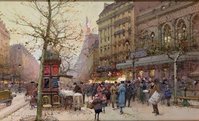The Great Boulevards by Eugene Galien Laloue